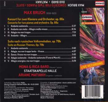 CD Max Bruch: Concerto For 2 Pianos And Orchestra / Suite On Russian Themes