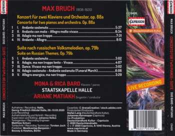 CD Max Bruch: Concerto For 2 Pianos And Orchestra / Suite On Russian Themes