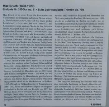 CD Max Bruch: Symphony No. 3 / Suite On Russian Themes