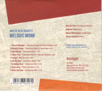 CD Max De Aloe Quartet: Melodic Monk
