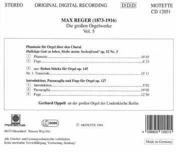 CD Max Reger: Die Großen Orgelwerke Vol.5
