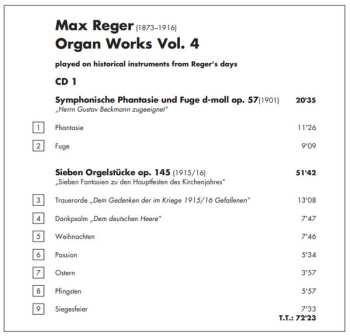 2SACD Max Reger: Organ Works Vol. 4