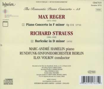 CD Richard Strauss: Piano Concerto In F Minor, Op 114 / Burleske