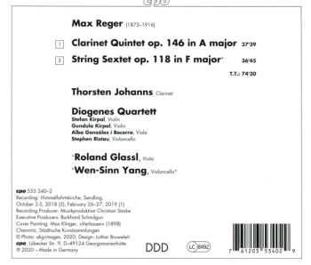 CD Max Reger: Clarinet Quintet; String Sextet