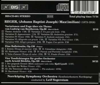 CD Max Reger: Variation & Fugue On A Theme By Ludwig van Beethoven / Ballet Suite / Four Böcklin Tone Pictures