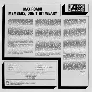 LP Max Roach: Members, Don’t Git Weary CLR