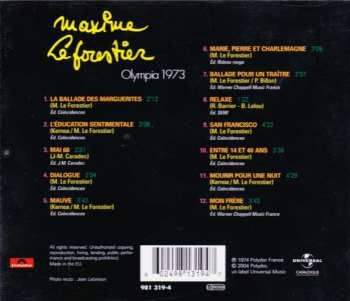 CD Maxime Le Forestier: Olympia 1973