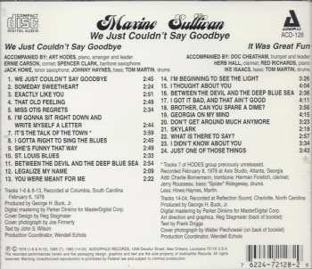 CD Maxine Sullivan: We Just Couldn't Say Goodbye