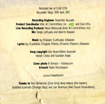 CD Maxophone: Live In Tokyo