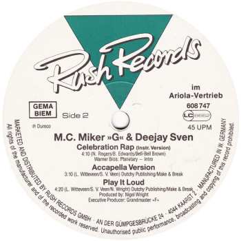 LP MC Miker G. & DJ Sven: Celebration Rap
