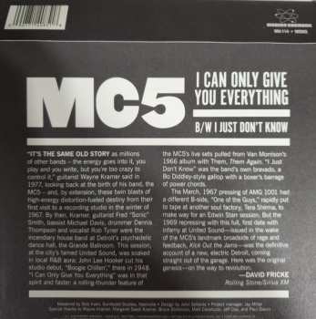 SP MC5: I Can Only Give You Everything / I Just Don't Know CLR