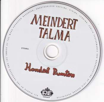 CD Meindert Talma & The Negroes: Hondert Punten