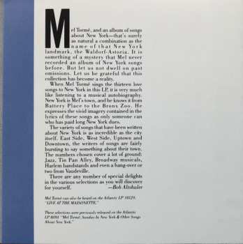 CD Mel Tormé: Songs Of New York