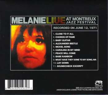 CD Melanie: In Concert - Live At Montreux Jazz Festival