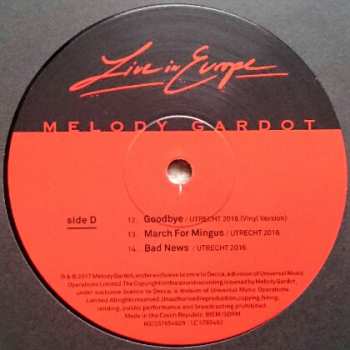 3LP/Doos Melody Gardot: Live In Europe LTD