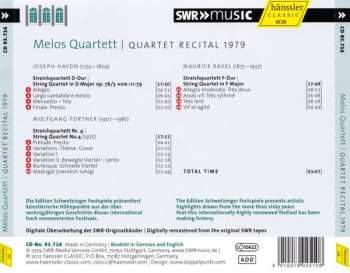 CD Maurice Ravel: Quartet Recital 1979