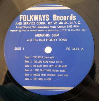 LP Memphis Slim: Memphis Slim And The Real Honky Tonk