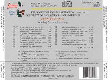 CD Felix Mendelssohn-Bartholdy: Complete Organ Works Volume Four