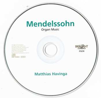 CD Felix Mendelssohn-Bartholdy: Organ Music