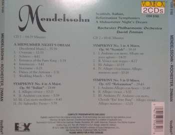 2CD Felix Mendelssohn-Bartholdy: Scottish, Italian, Reformation Symphonies / A Midsummer Night's Dream