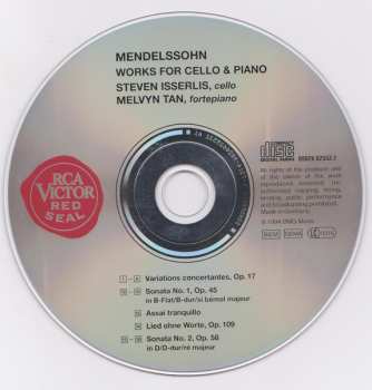 CD Felix Mendelssohn-Bartholdy: Works For Cello And Piano Complete
