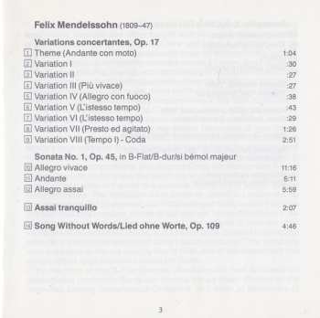 CD Felix Mendelssohn-Bartholdy: Works For Cello And Piano Complete
