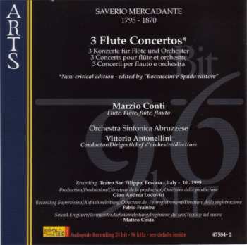 CD Giuseppe Saverio Mercadante: 3 Flute Concertos