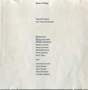 CD Meredith Monk: Book Of Days