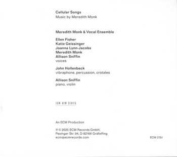 CD Meredith Monk: Cellular Songs