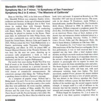 CD William Stromberg: Symphony No. 1 In F Minor, "A Symphony Of San Francisco" / Symphony No. 2 In E Minor, "The Missions Of California"