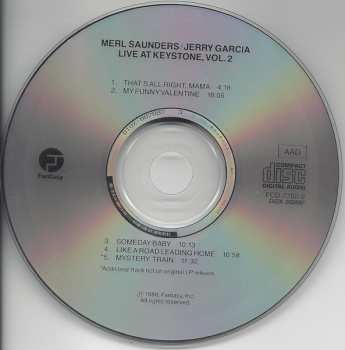 CD Jerry Garcia: Live At Keystone - Volume II