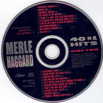 2CD Merle Haggard: 40 #1 Hits