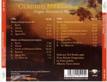 2CD Claudio Merulo: Organ-Alternatim Masses