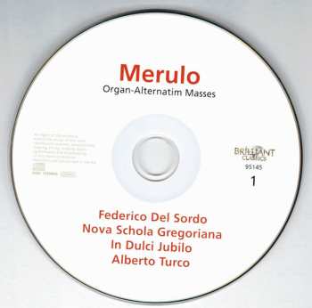 2CD Claudio Merulo: Organ-Alternatim Masses