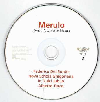 2CD Claudio Merulo: Organ-Alternatim Masses