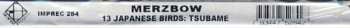 CD Merzbow: Tsubame: 13 Japanese Birds Pt. 12 LTD