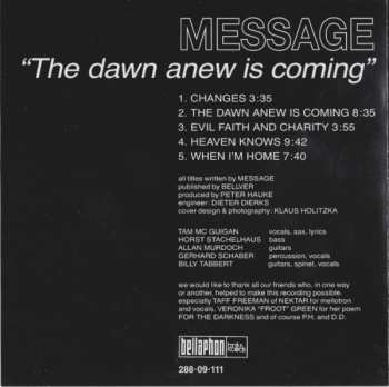 CD Message: The Dawn Anew Is Comin