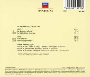 2CD Olivier Messiaen: Le Banquet Céleste, La Nativité Du Seigneur, L'Ascension, Les Corps Glorieux - The Argo Organ Recordings