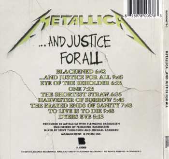 CD Metallica: ...And Justice For All