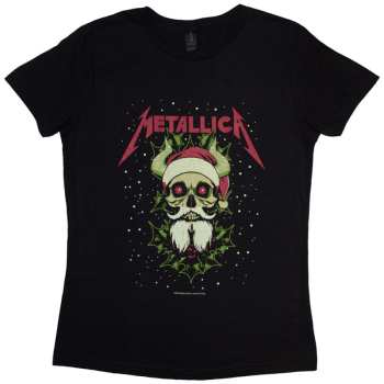 Merch Metallica: Dames T-shirt Santa Horns