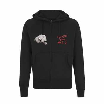 Merch Metallica: Hoodie Met Rits Cliff Burton Fists