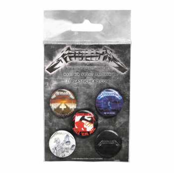 Merch Metallica: Set Badges Albums 1983-1991 Button Badge Set