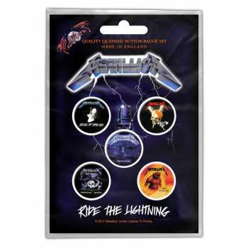 Merch Metallica: Set Badges Ride The Lightning 