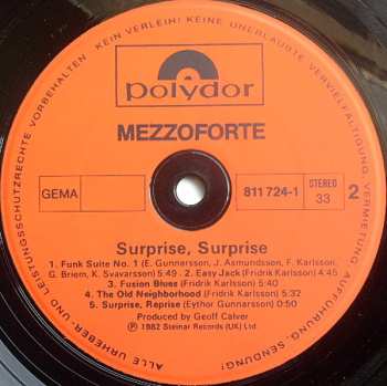 LP Mezzoforte: Surprise, Surprise