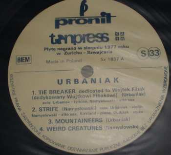 LP Michał Urbaniak: Urbaniak