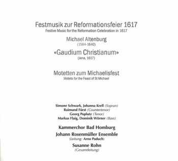 CD Kammerchor Bad Homburg: Festmusik Zur Reformationsfeier 1617