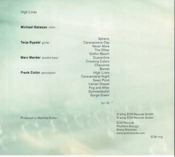 CD Michael Galasso: High Lines