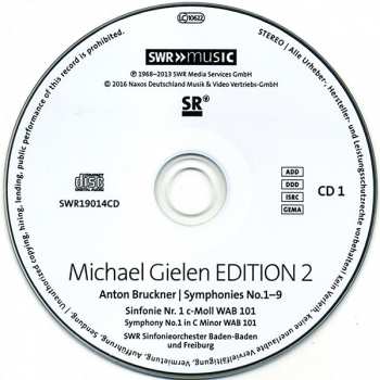 10CD/Doos Anton Bruckner: Symphonies No.1-9, Michael Gielen Edition Vol. 2 1968-2013