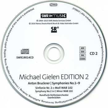 10CD/Doos Anton Bruckner: Symphonies No.1-9, Michael Gielen Edition Vol. 2 1968-2013