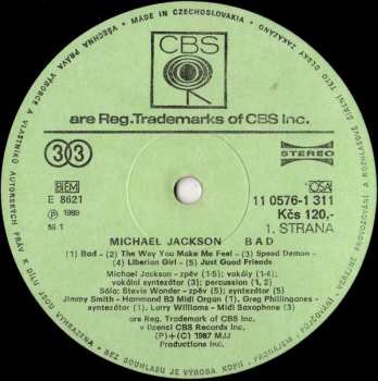 LP Michael Jackson: Bad